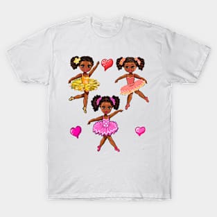 Little girl gifts under 10. Children’s African American Dance Ballet Ballerina Dancing gifts for little black girls T-Shirt